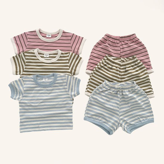 Papillon Set Korean toddler set in sky blue made in Korea