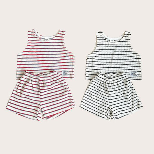 Hawaii Set-Up Korean infant set in red made in Korea