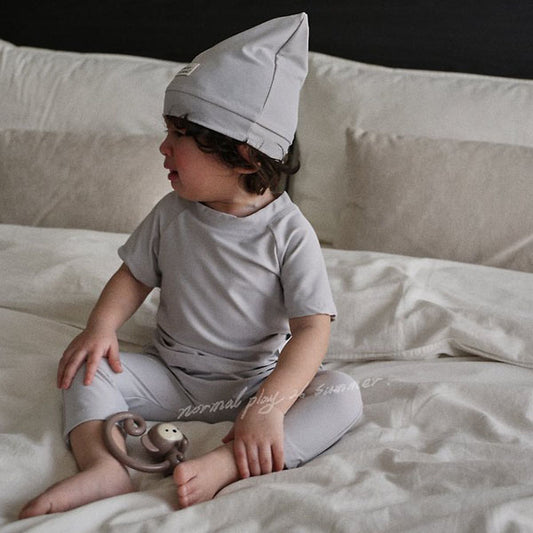 Kkaebi Swim Baggy Pants Korean infant pants in tender ivory made in Korea