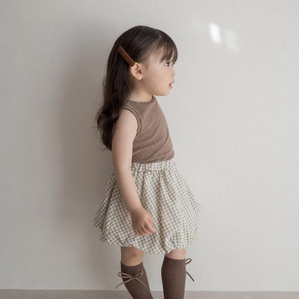 Maple Tank Top Korean toddler tank top in cream made in Korea