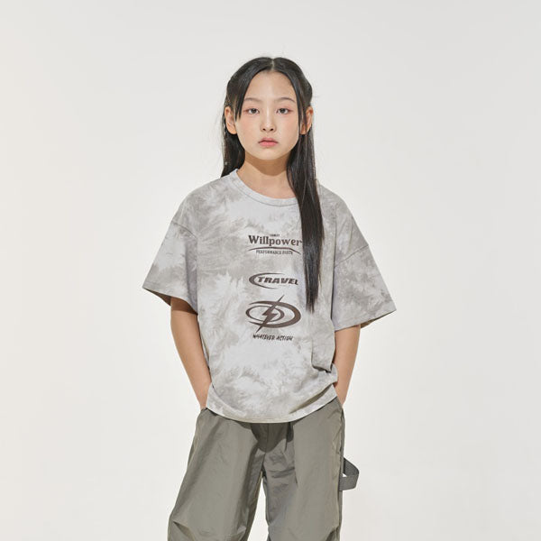 Water Print Tee Korean juniors t-shirt in beige made in Korea