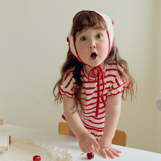 acc) Tinkle Scarf Korean toddler accessory in strawberry made in Korea