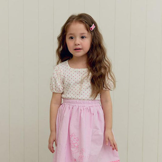 Loving You Puff Tee Korean toddler t-shirt in pink made in Korea