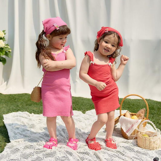 Angel Dress Korean toddler dress in red made in Korea