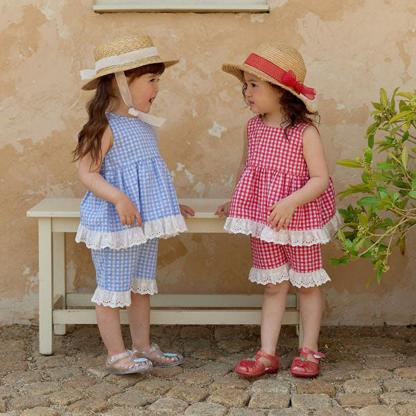 Heart Ruffle Blouse Korean toddler blouse in red made in Korea