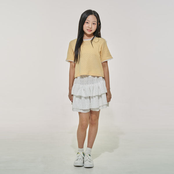 Flowy Skirt Korean juniors skirt in ivory made in Korea