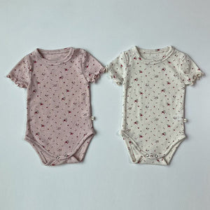 Floral Eyelet Short Sleeve Bodysuit