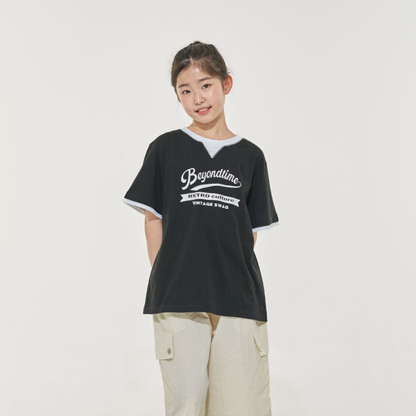 Triangle Tee Korean juniors t-shirt in light heather made in Korea