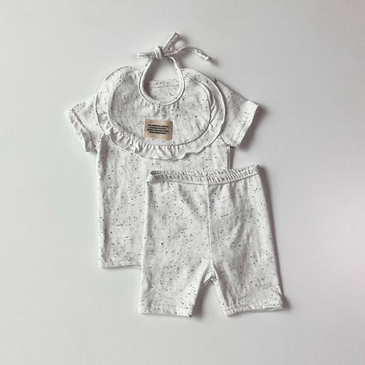 Summer Oreo Set-Up Korean infant set in ivory made in Korea