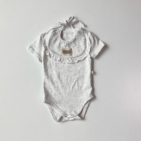 Summer Oreo Bodysuit Korean infant bodysuit in ivory made in Korea