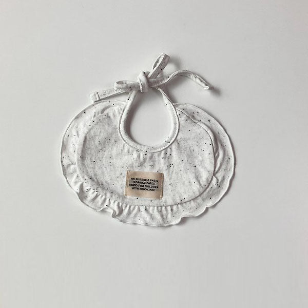 Summer Oreo Bib Korean infant accessory in ivory made in Korea