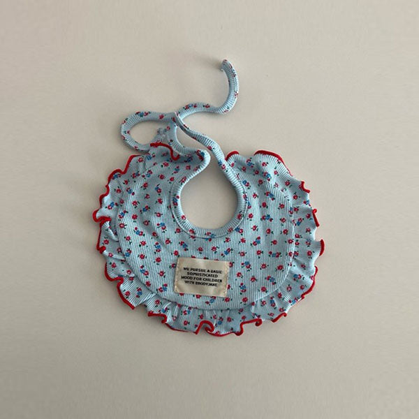 Rosy Bib Korean infant accessory in sky blue made in Korea