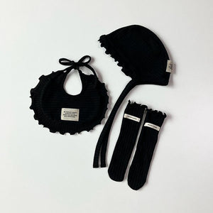 Black Ruffle Bib