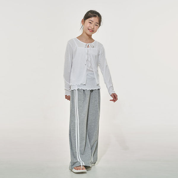 Jersey Wide Pants Korean juniors pants in heather made in Korea