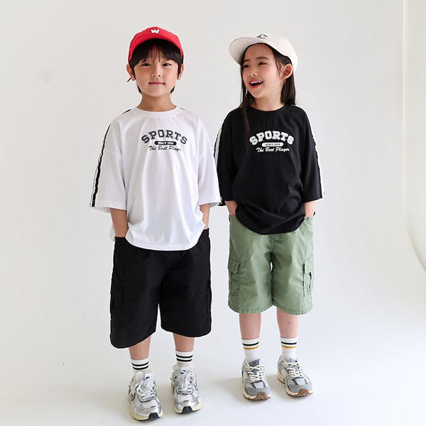 Nature Cotton Cargo Pants Korean toddler cargos in khaki made in Korea