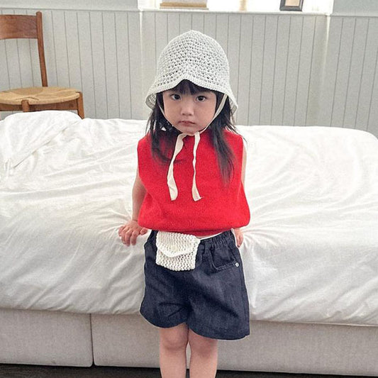 Muse Vest Korean toddler jacket in red made in Korea