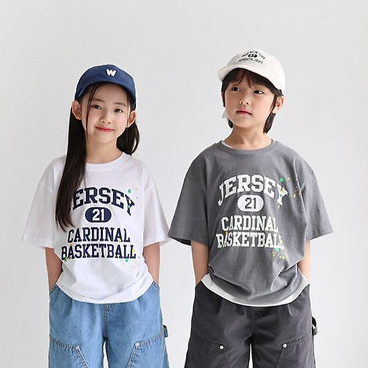 Jersey Painting Tee Korean toddler t-shirt in ivory made in Korea
