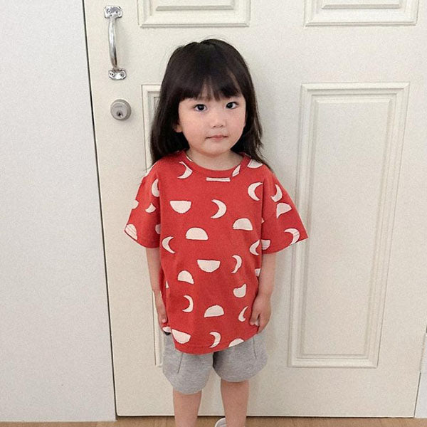 Half Moon Tee Korean toddler t-shirt in black made in Korea