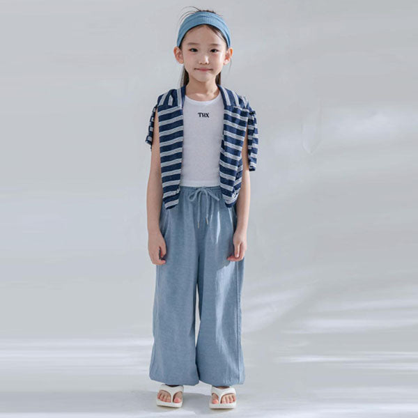 Summer Dyed Jogger Pants Korean toddler pants in cream made in Korea