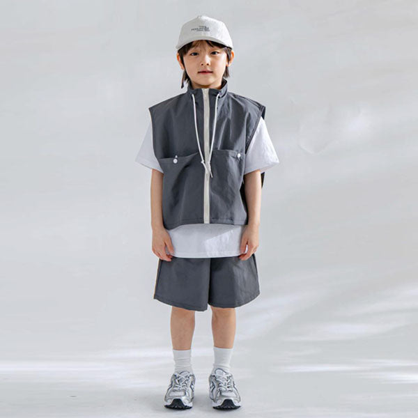 Point Short Pocket Shorts Korean toddler shorts in teal made in Korea