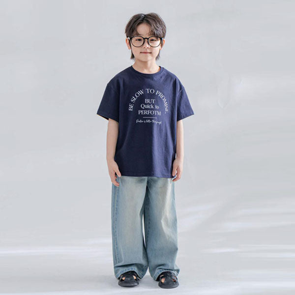 Summer Cat Brush Denim Pants Korean toddler pants in light denim made in Korea
