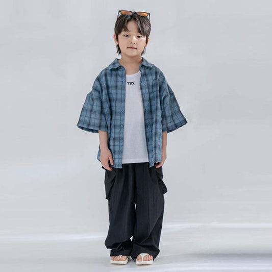 Crisp Curve Cargo Pants Korean toddler cargos in white made in Korea