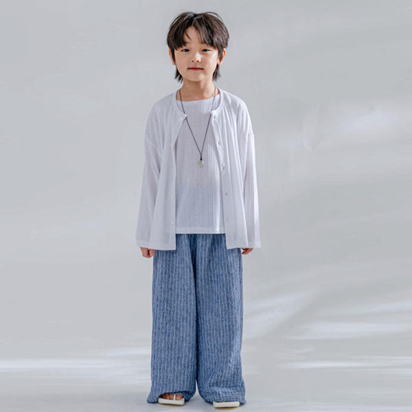 Water Wide Pants Korean toddler pants in blue made in Korea