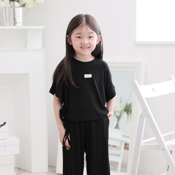 Flow Edge Tee Korean toddler t-shirt in black made in Korea