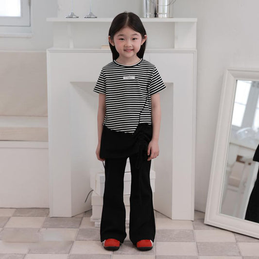 Cookie String Pants Korean toddler pants in black made in Korea