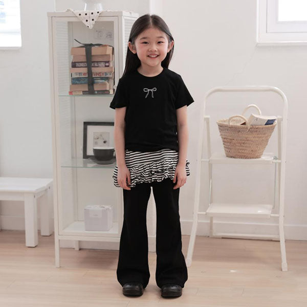 Cooling Bootcut Pants Korean toddler pants in black made in Korea
