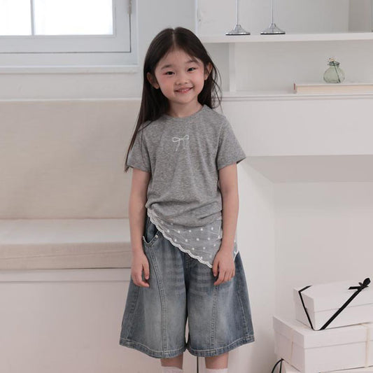 Soft Layer Tee Korean toddler t-shirt in gray made in Korea
