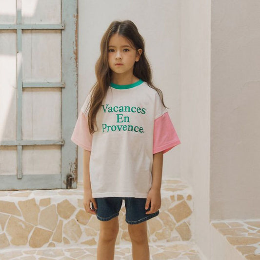 Mix Tee Korean toddler t-shirt in white made in Korea