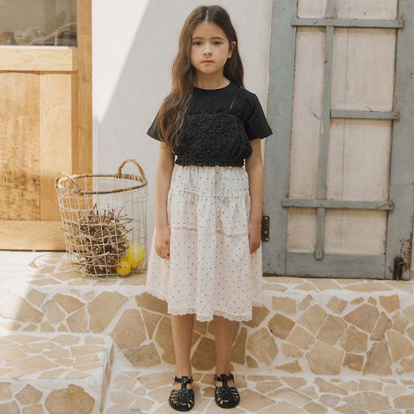 Flare Skirt - Polka Dot Korean toddler skirt in dot made in Korea