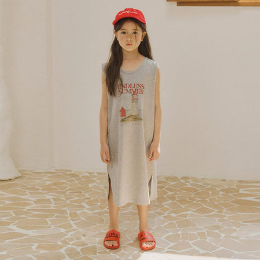 Lighthouse Dress Korean toddler dress in cream made in Korea
