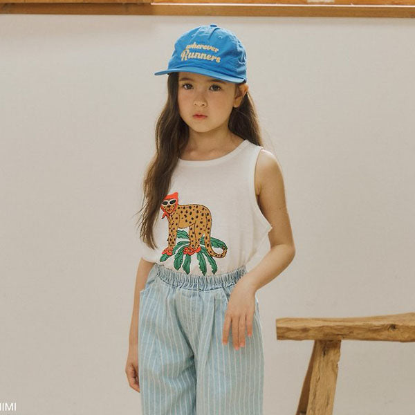 Runner Cap Korean kids accessory in beige made in Korea