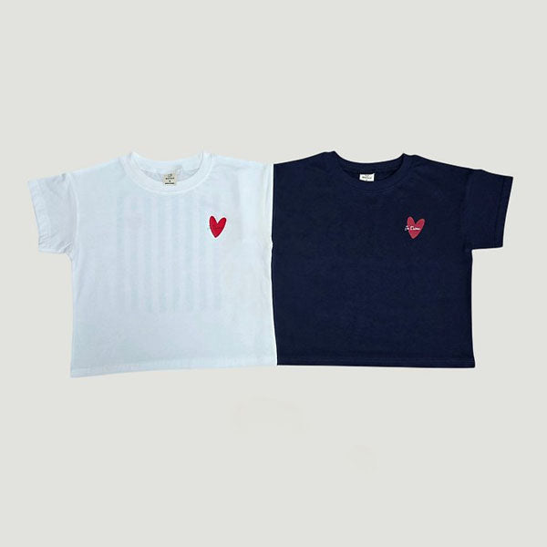 Je T’aime Tee Korean toddler t-shirt in ivory made in Korea
