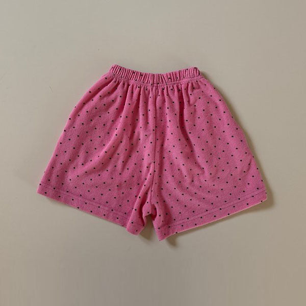 Ladybug Shorts Korean toddler shorts in pink made in Korea