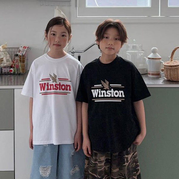 Winston Short Sleeve Tee Korean toddler t-shirt in white made in Korea