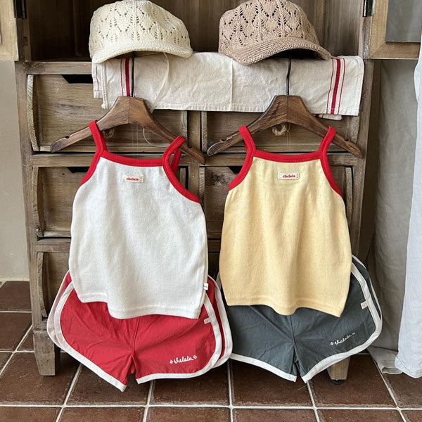 Bottle Tank Top Korean toddler tank top in ivory made in Korea