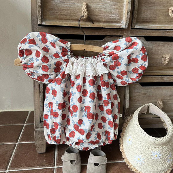 Rose Garden Bodysuit Korean infant bodysuit in solid color made in Korea