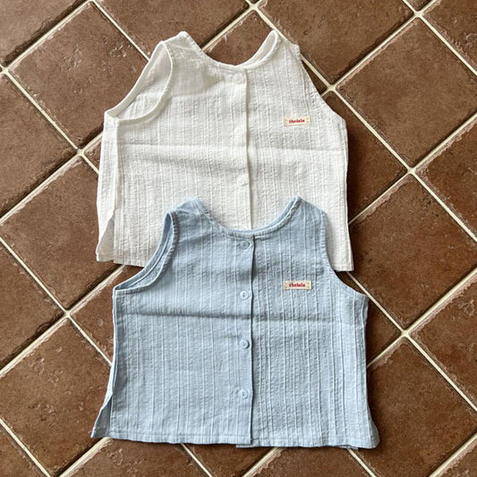 Narangde Tank Top Korean toddler tank top in ivory made in Korea
