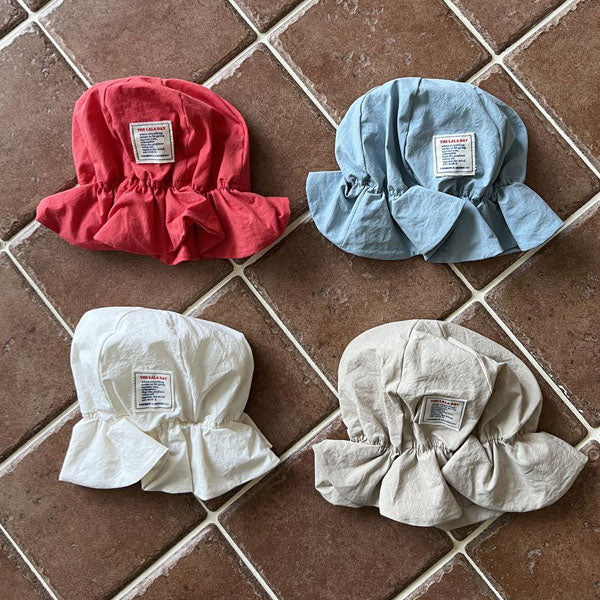 Pobi Bucket Hat Korean kids accessory in ivory made in Korea