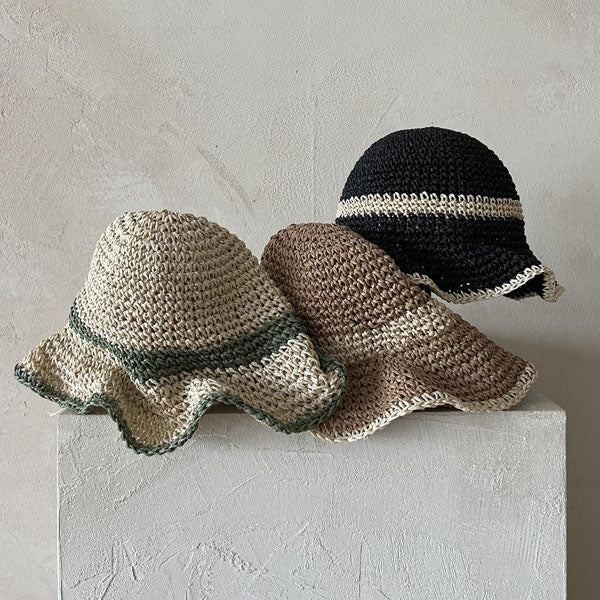 Yar Bucket Hat Korean kids accessory in light beige made in Korea