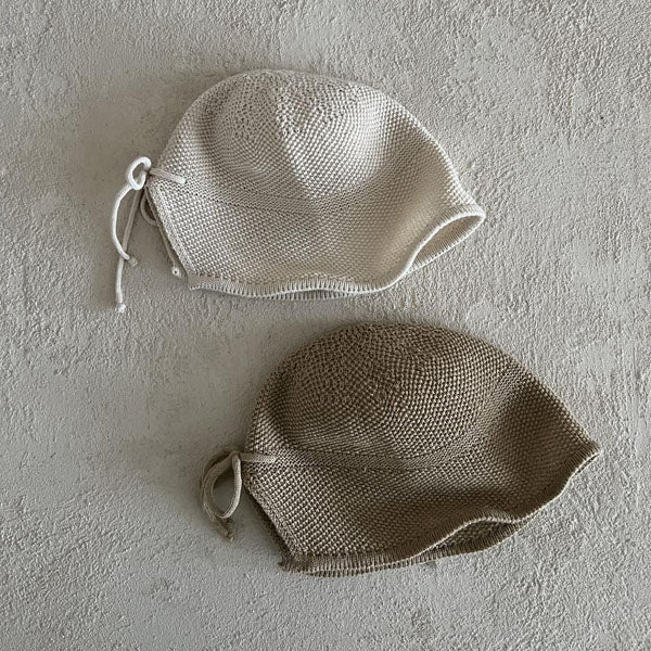 Wire Bonnet Korean kids accessory in cream made in Korea