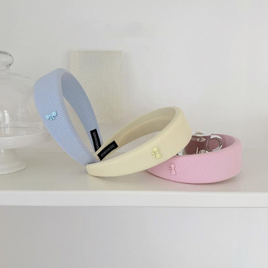 Milky Ribbon Headband Korean kids accessory in blue made in Korea