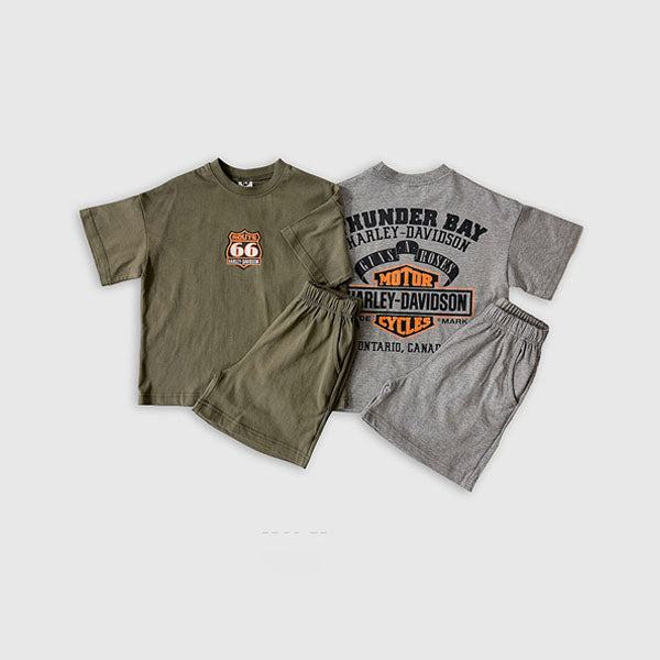Day Vincent Top & Bottom Set Korean toddler set in gray made in Korea