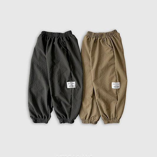 Breeze Cooling Jogger Pants Korean toddler pants in natural brown made in Korea