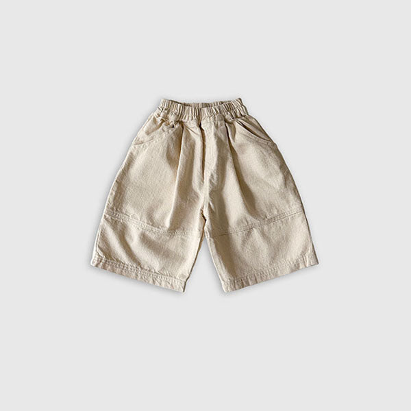 Natural Line 3/4-Length Wide Pants Korean toddler pants in natural made in Korea