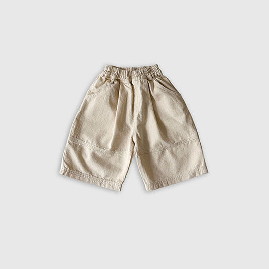 Natural Line 3/4-Length Wide Pants Korean toddler pants in natural made in Korea