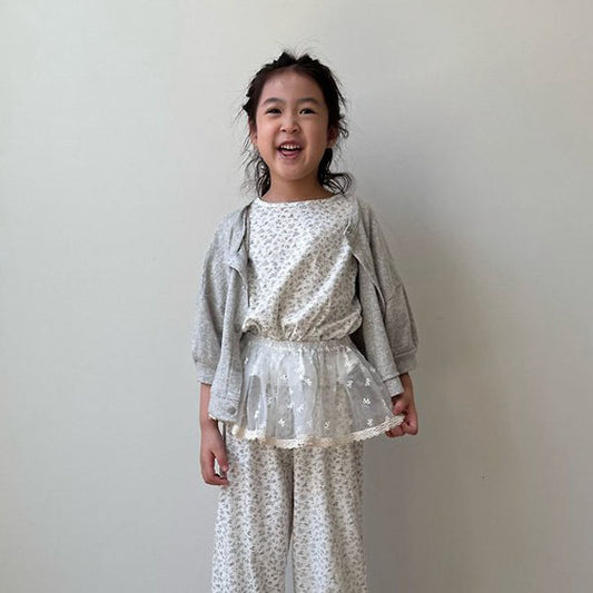 Peplum Korean toddler accessory in ivory made in Korea